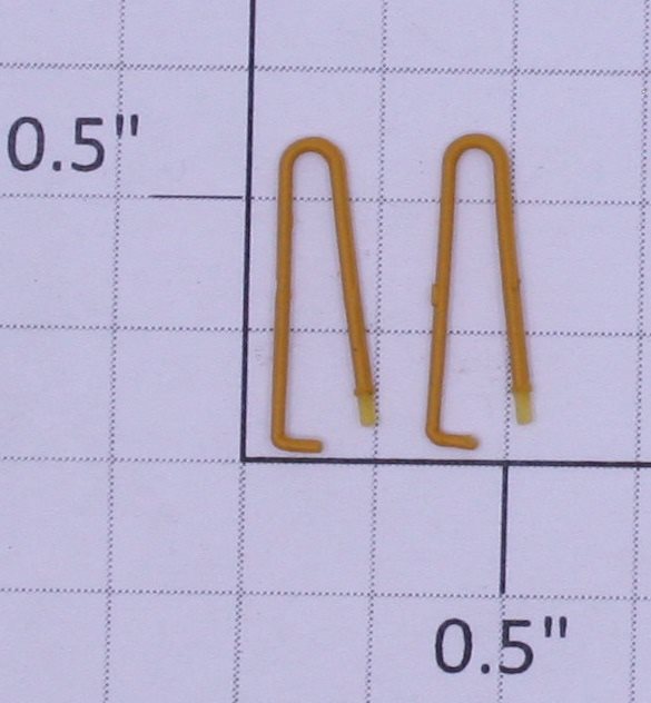 Lionel 58100-38 HO Yellow Veranda Grab Rails (Set of 2)