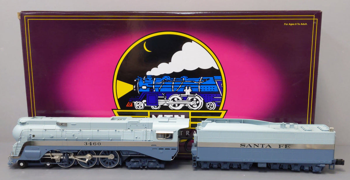 MTH 20-3079-1 O Santa Fe Blue Goose 4-6-4 Steam Locomotive & Tender w/PS2 #3460 LN/Box