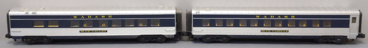 MTH 30-6779 O Wabash 60' Streamlined ABS Sleeper/Diner Passenger Set (Set of 2) LN/Box