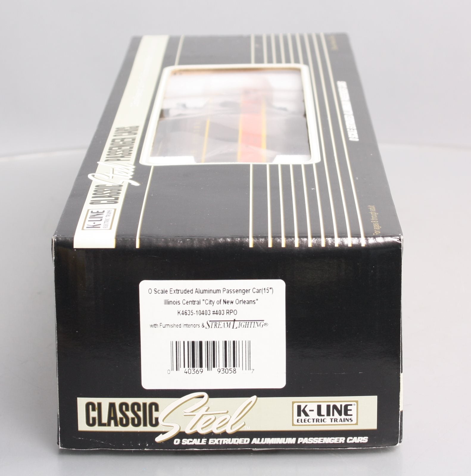 K-Line K4635-10403 O Gauge Illinois Central RPO Aluminum Car #403 LN/Box