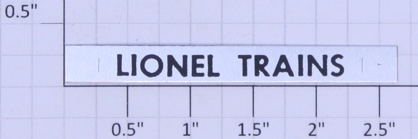 Lionel 460-Pl Lionel Trains Van Trailer Nameplate