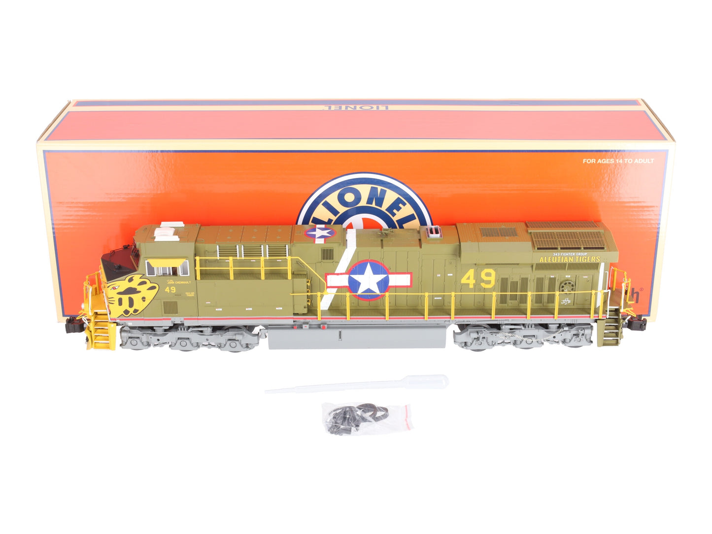 Lionel 2333740 O Gauge TW Flying Tiger LEGACY ES44AC Diesel Locomotive #49 LN/Box