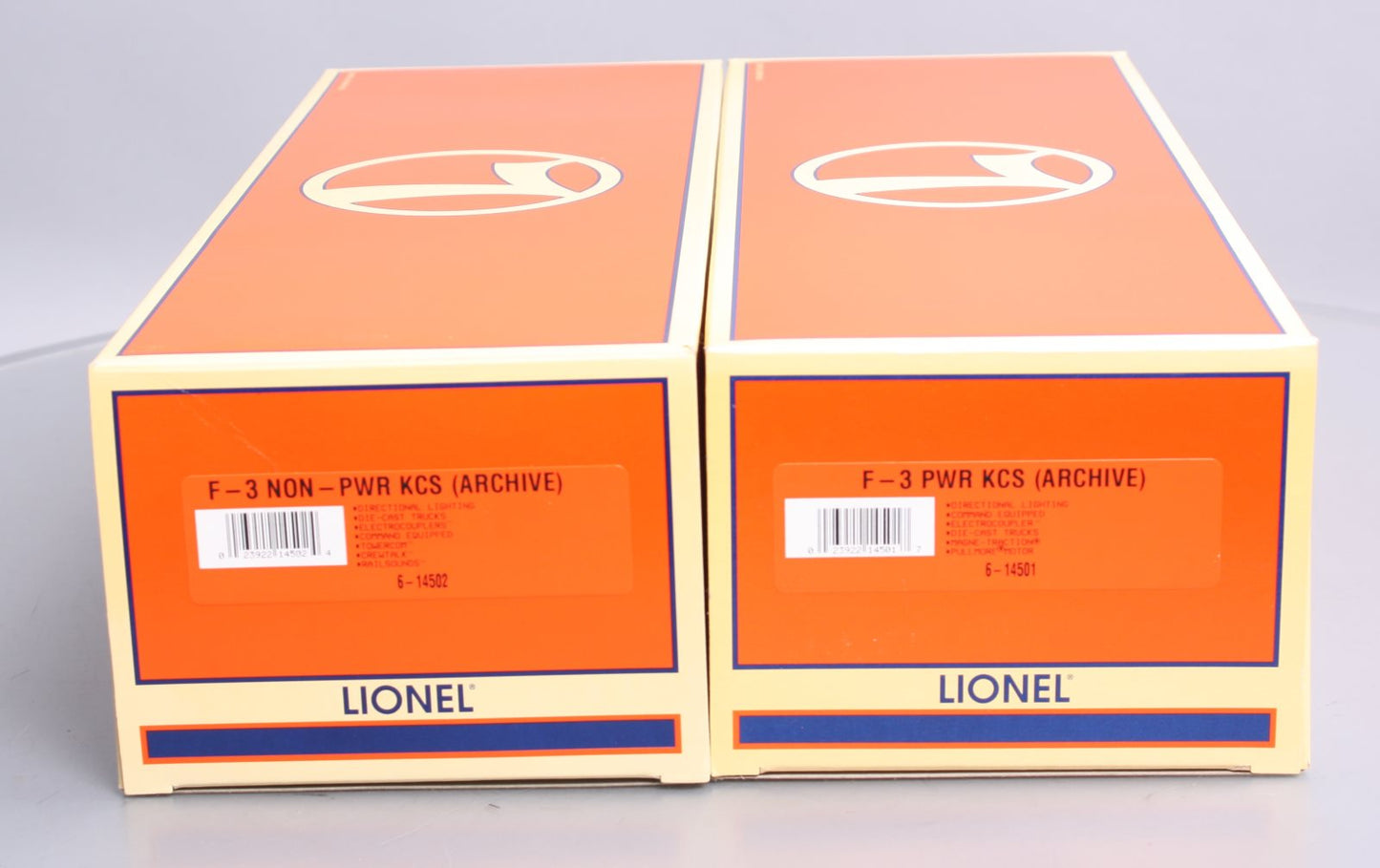 Lionel 6-14500 O Gauge KCS F3 AA Diesel Locomotive Set #2388 with Command