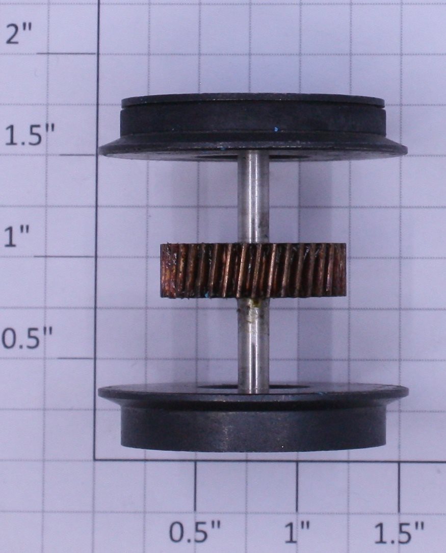 Lionel 18728-74 Wheel Set with Worm Gear