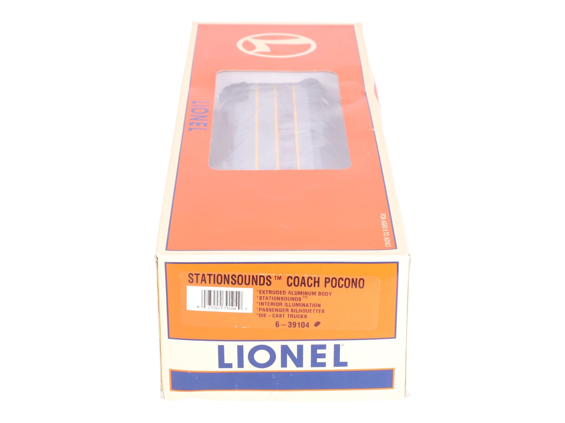 Lionel 6-39104 O Gauge Lackawanna 'Pocono' Coach w/StationSounds LN/Box