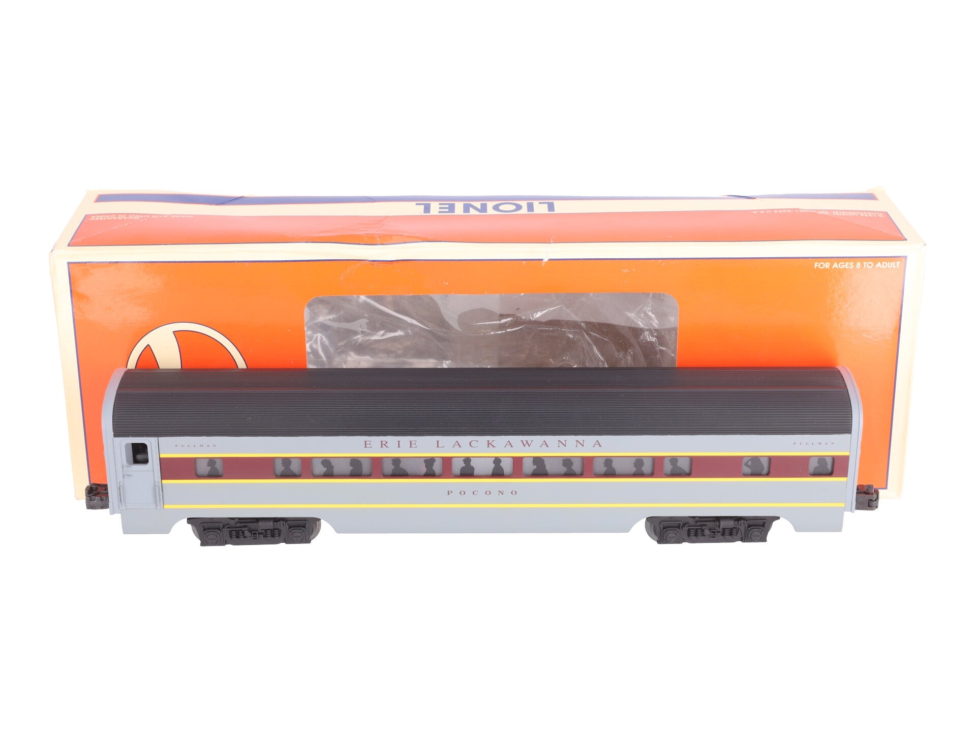 Lionel 6-39104 O Gauge Lackawanna 'Pocono' Coach w/StationSounds LN/Box