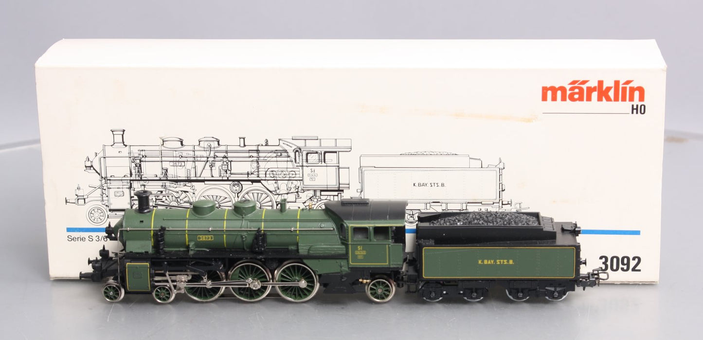 Marklin 3092 HO Scale K.Bay.StS.B Serie S 3/6 4-6-2 Steam Locomotive & Tender