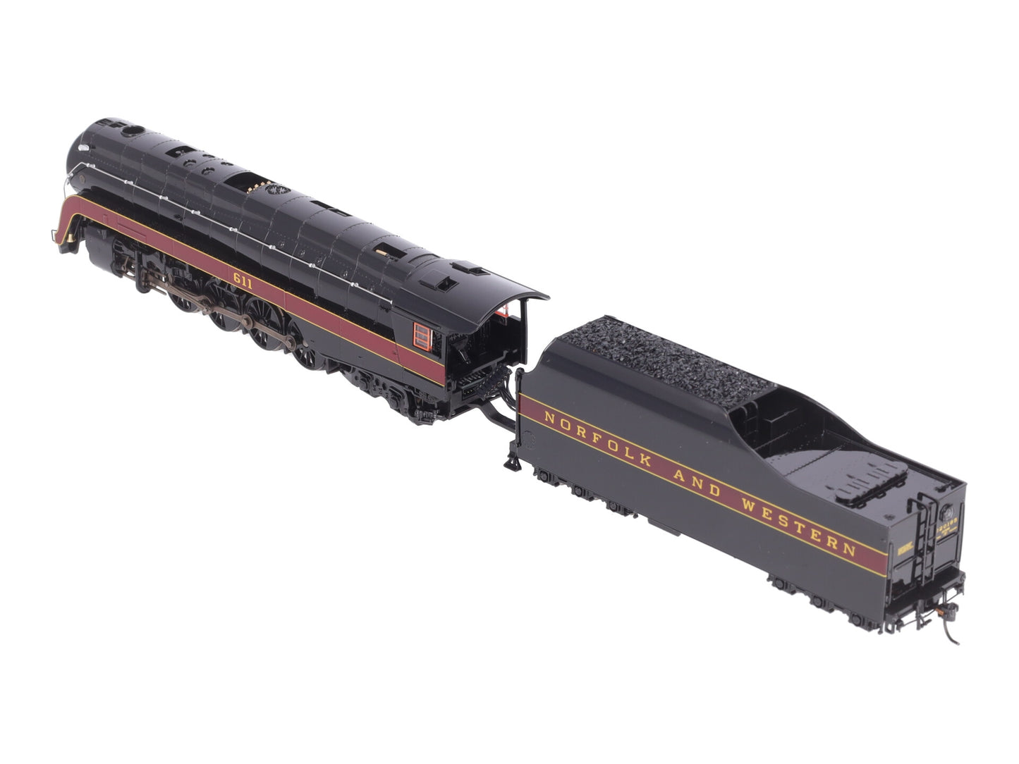 Broadway Limited 4870 HO N&W Class J 4-8-4 Steam Locomotive #611