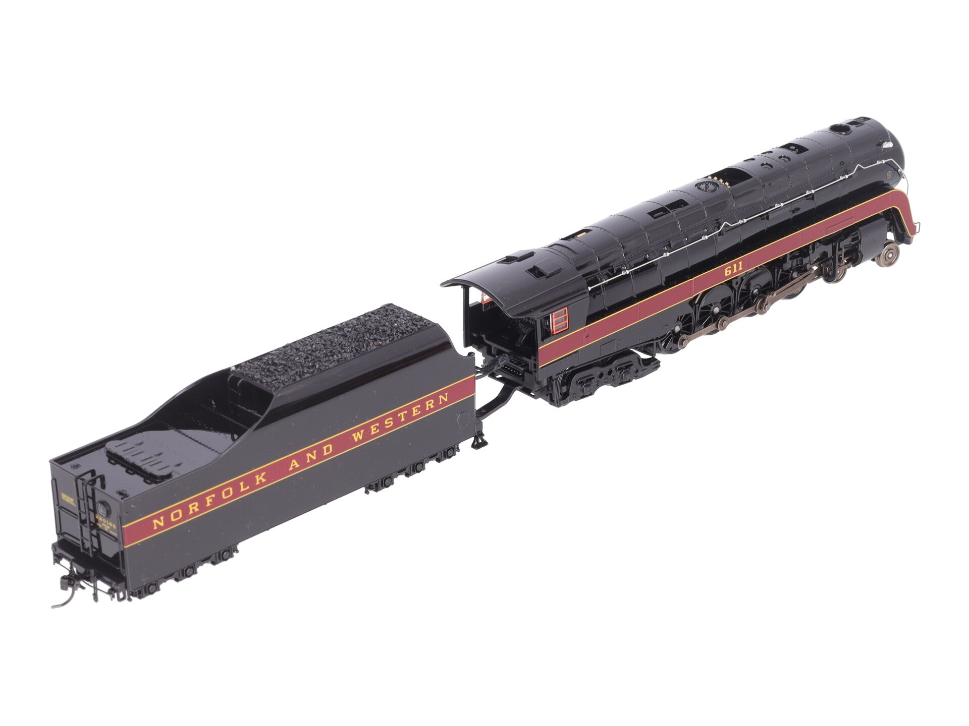 Broadway Limited 4870 HO N&W Class J 4-8-4 Steam Locomotive #611