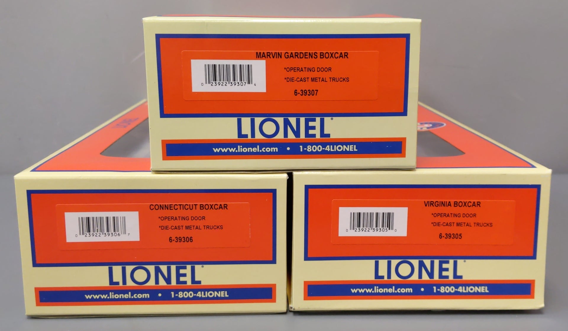 Lionel 6-39298 O Monopoly Boxcar Set #2