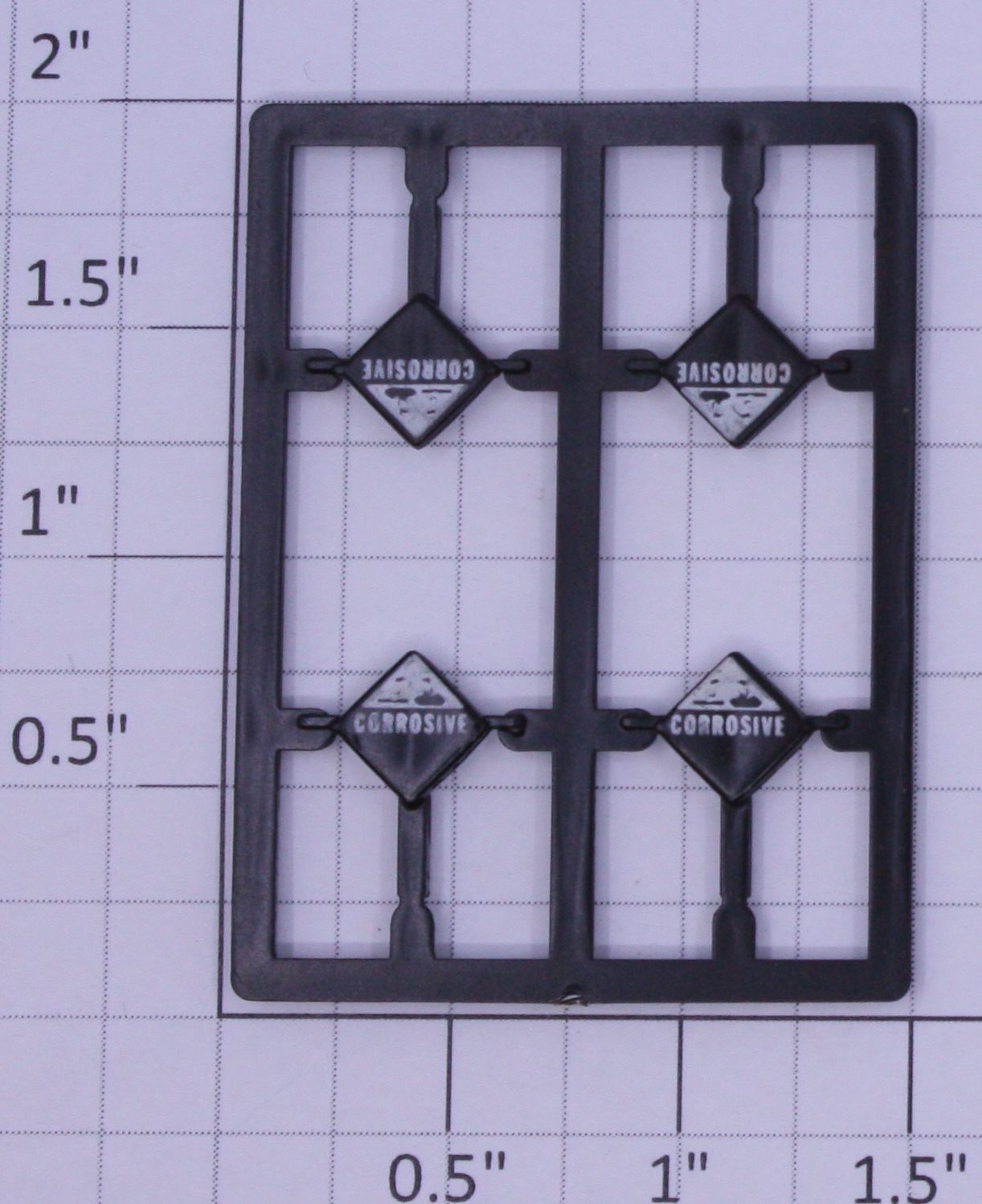 Lionel 17902-177 Set of 4 Tankcar Corrosive Warning Placards