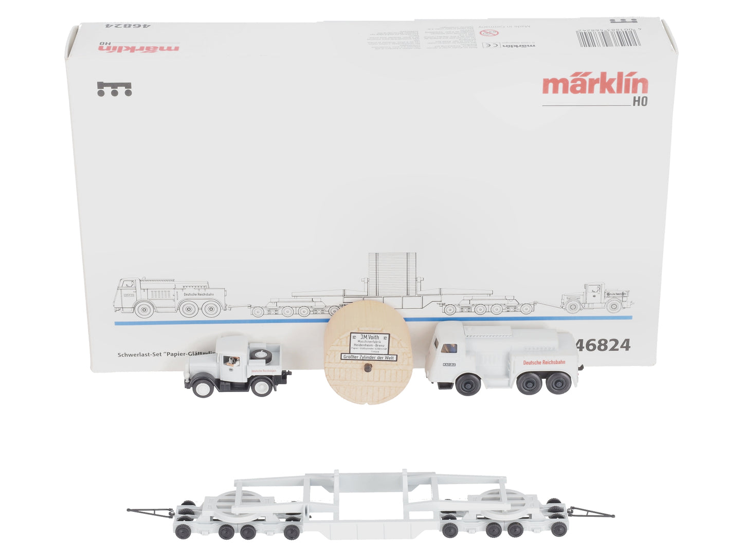 Marklin 46824 HO Scale Paper Glazing Cylinder Heavy Freight Set LN/Box
