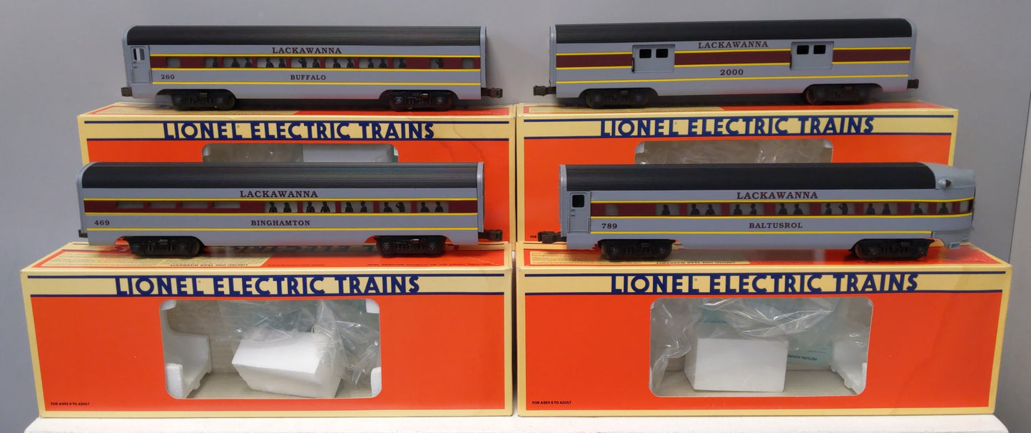Lionel 6-19130 O Gauge Lackawanna 4-Car Passenger Set LN/Box