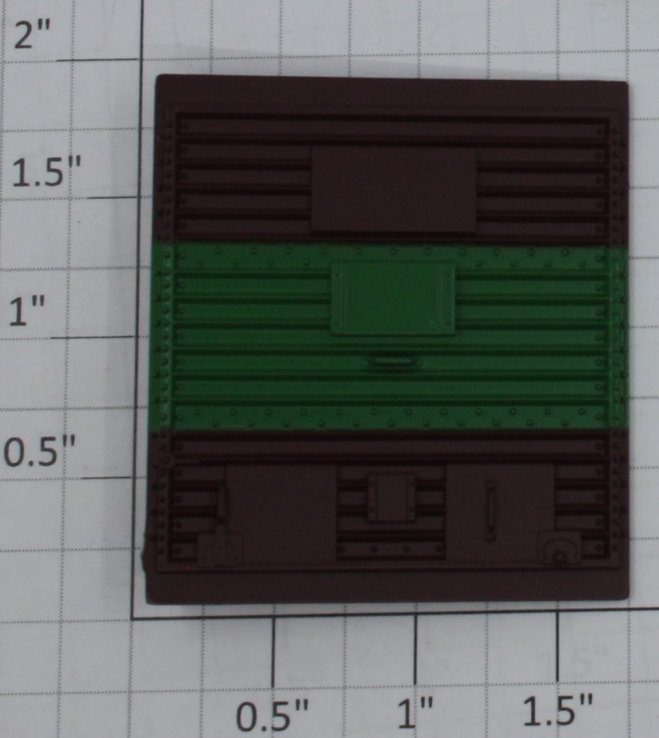 Lionel 12086-14 Brown Multi-Panel Boxcar Door with Green Stripe