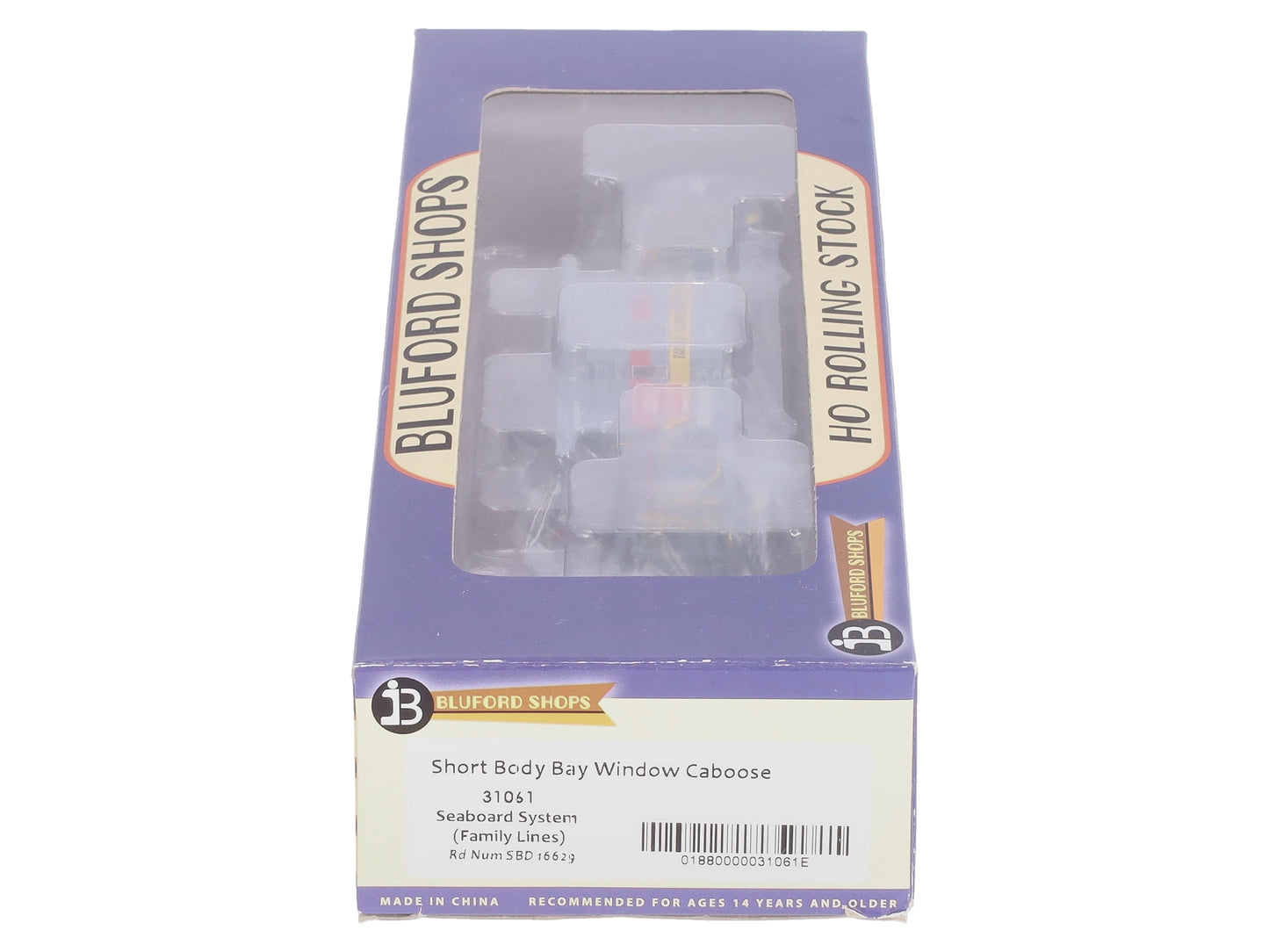 Bluford Shops 31061 HO Scale Seaboard Short Body Bay Window Caboose #16629