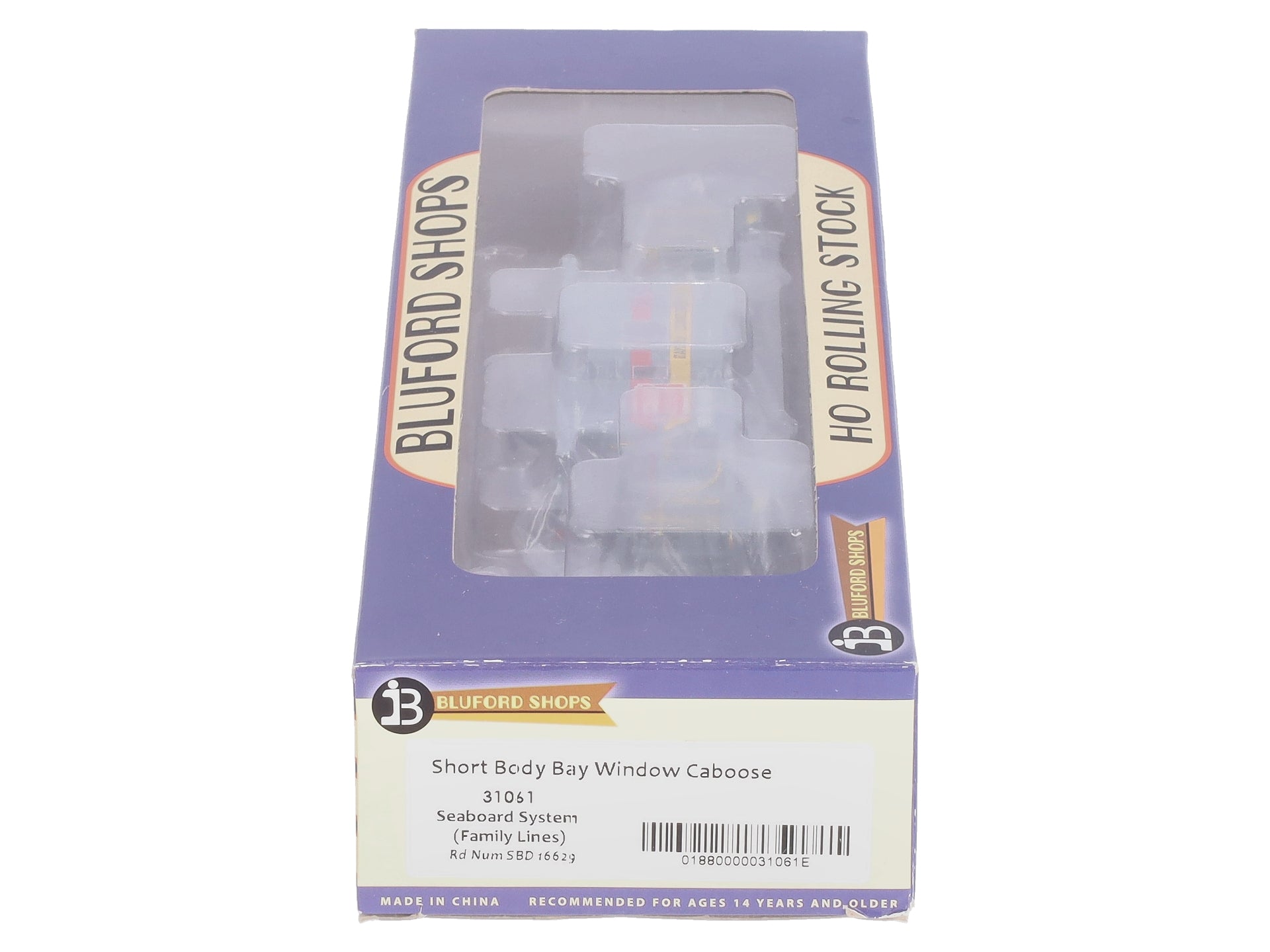 Bluford Shops 31061 HO Scale Seaboard Short Body Bay Window Caboose #16629