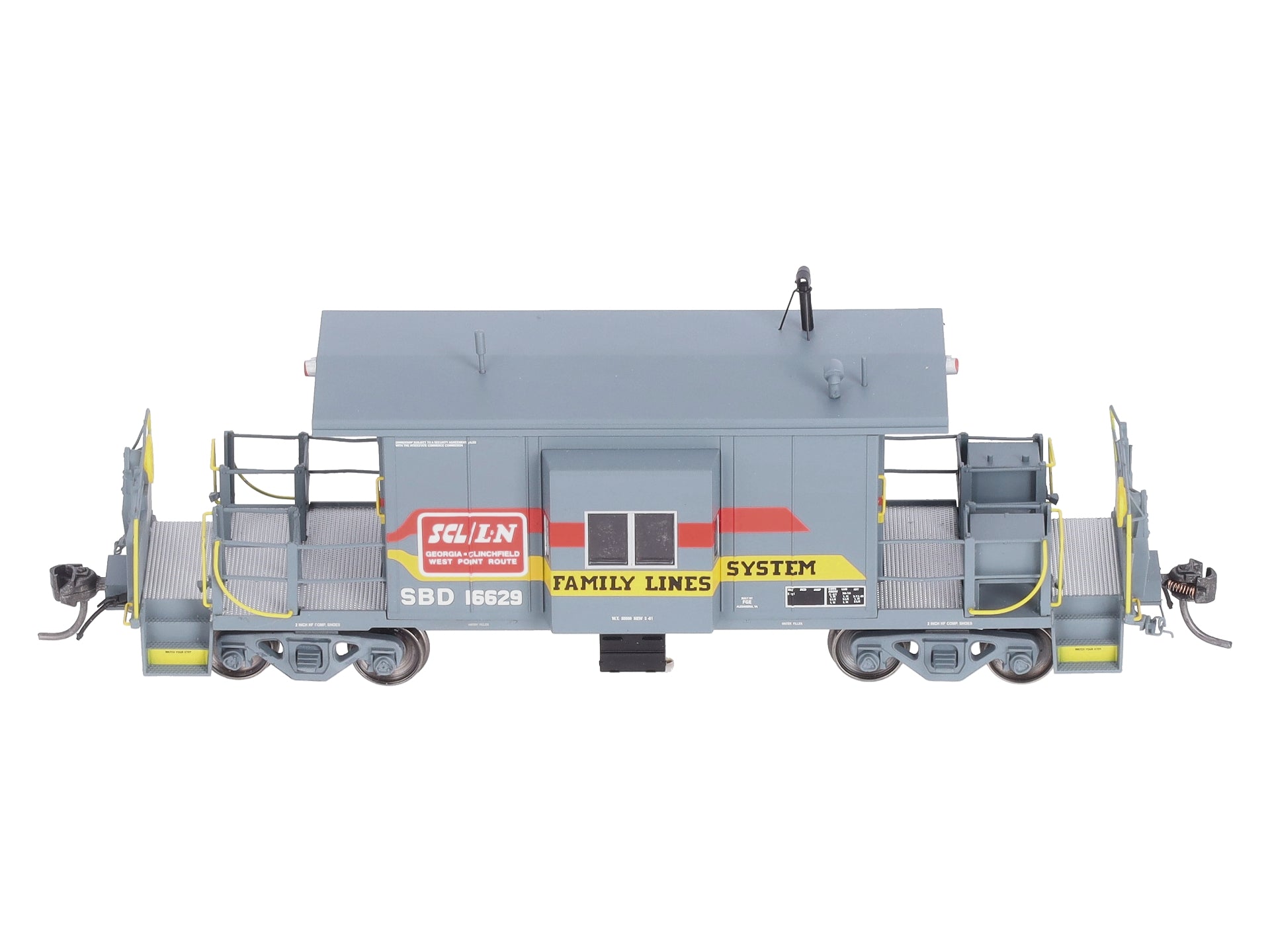 Bluford Shops 31061 HO Scale Seaboard Short Body Bay Window Caboose #16629