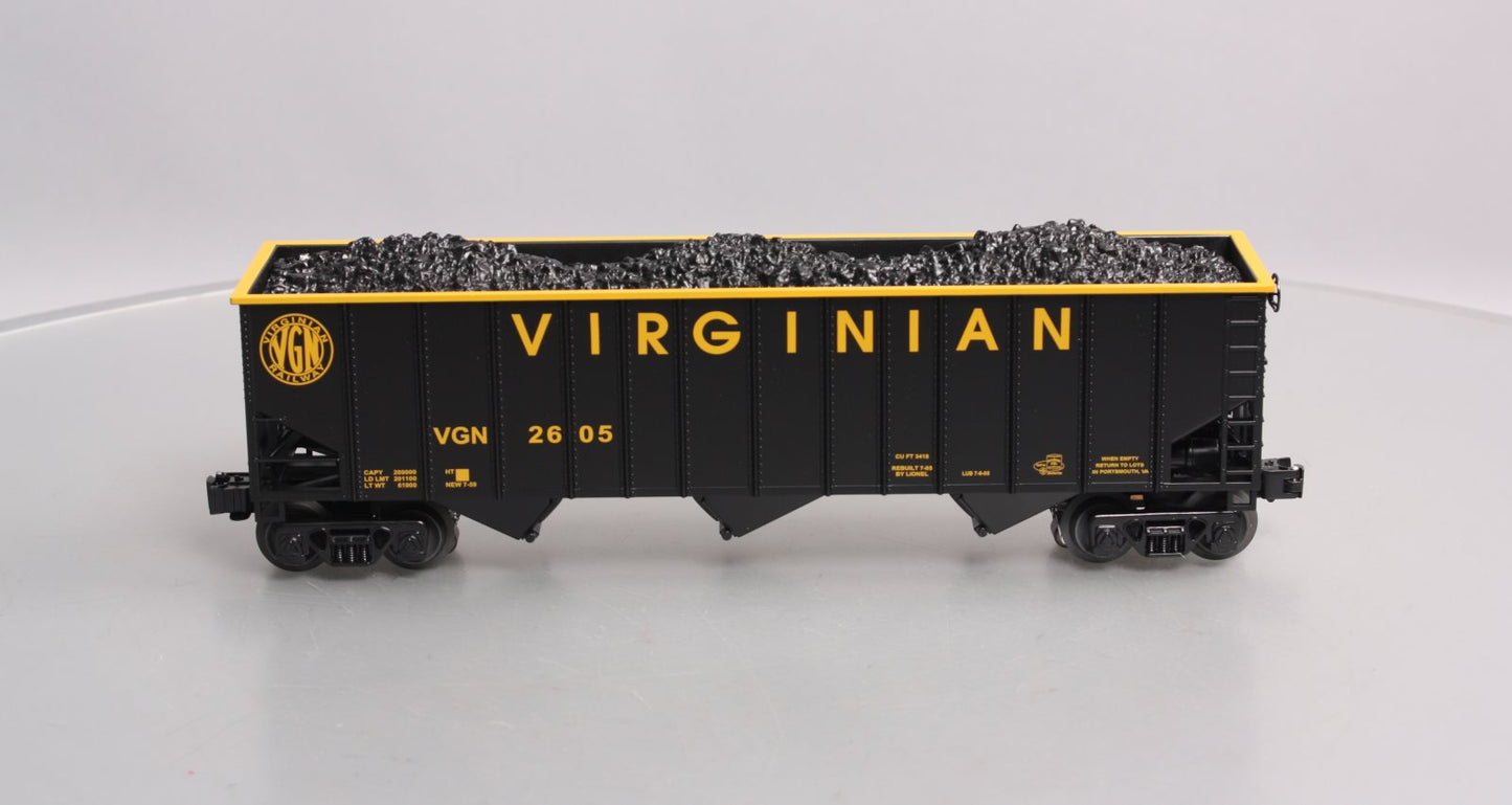 Lionel 6-52380 O Gauge LOTS-2005 Virginian 3-Bay Coal Hopper #2605 with ETD LN/Box