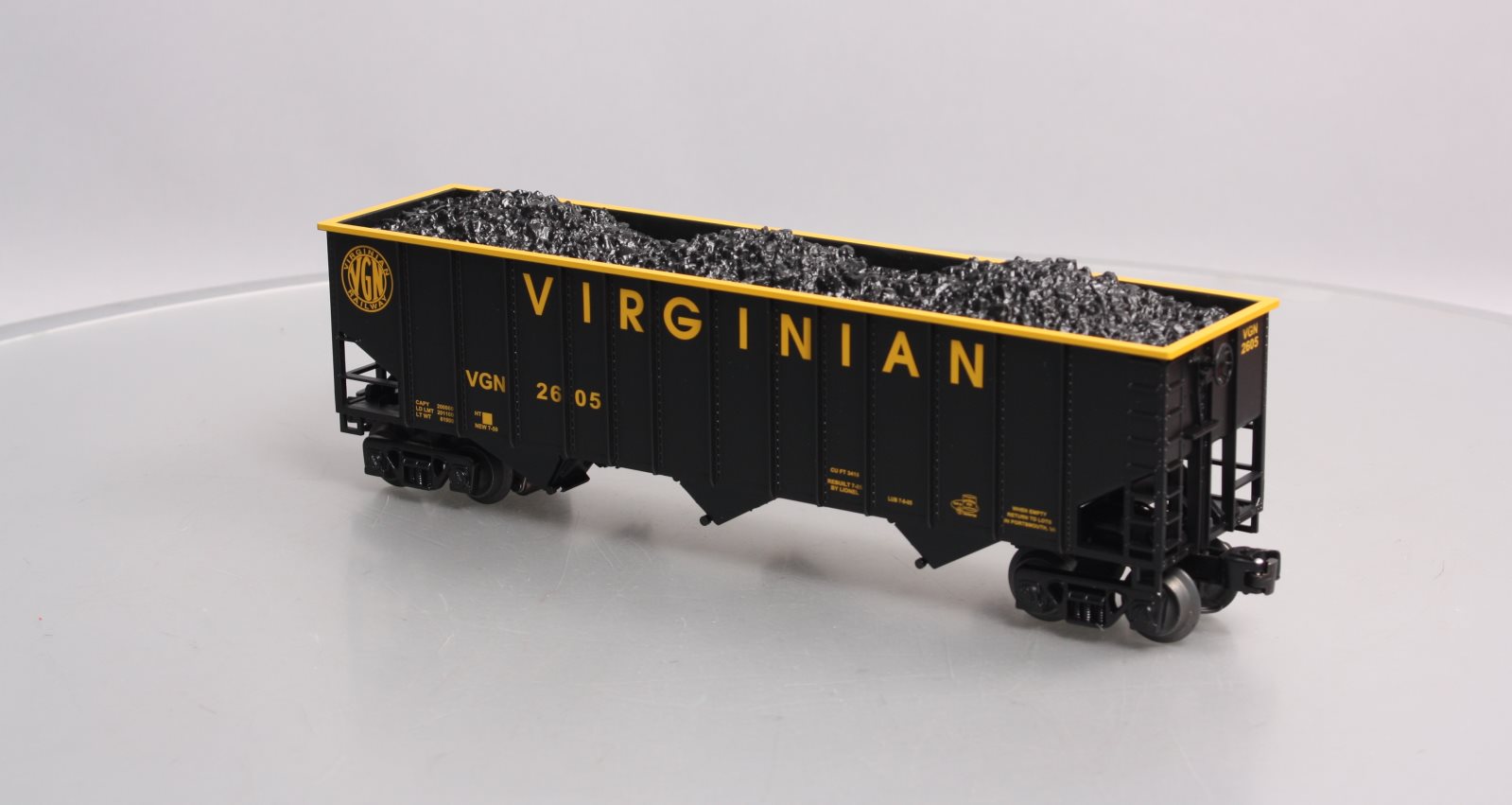 Lionel 6-52380 O Gauge LOTS-2005 Virginian 3-Bay Coal Hopper #2605 with ETD LN/Box