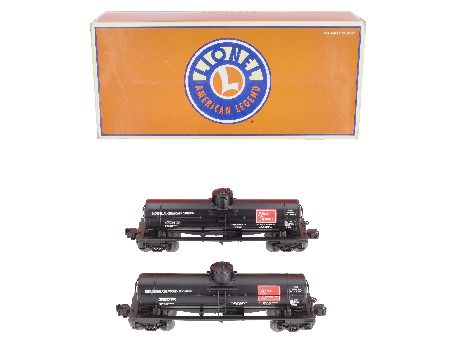 Lionel 6-36916 O Gauge Allied Chemical 1 Dome Tank Car (Set of 2) LN/Box