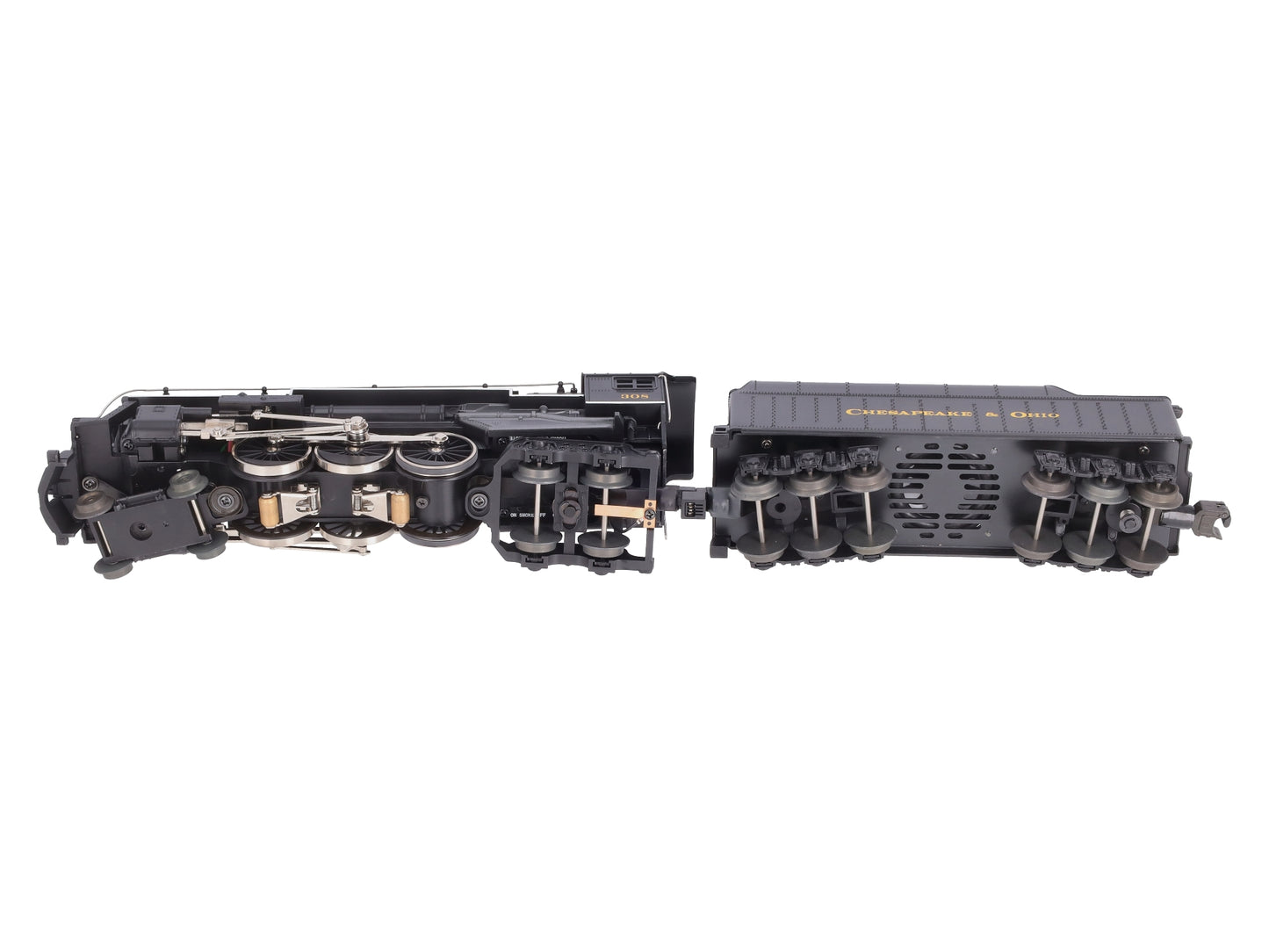 Lionel 6-81302 O C&O LionChief Plus 4-6-4 Hudson Steam Locomotive #308