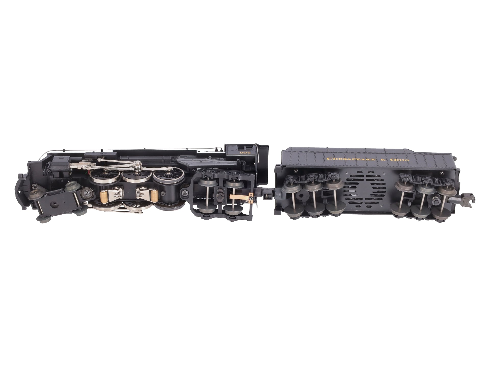 Lionel 6-81302 O C&O LionChief Plus 4-6-4 Hudson Steam Locomotive #308