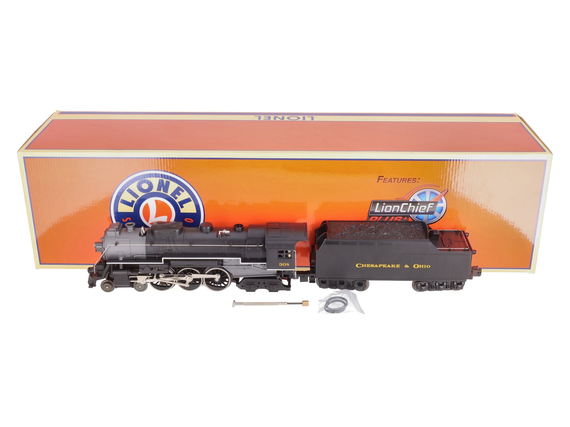 Lionel 6-81302 O C&O LionChief Plus 4-6-4 Hudson Steam Locomotive #308