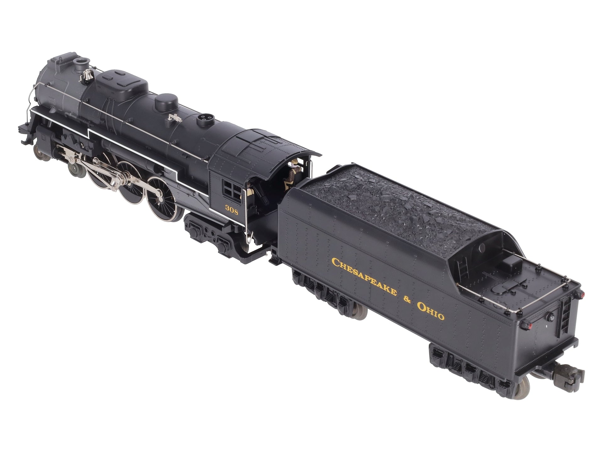 Lionel 6-81302 O C&O LionChief Plus 4-6-4 Hudson Steam Locomotive #308
