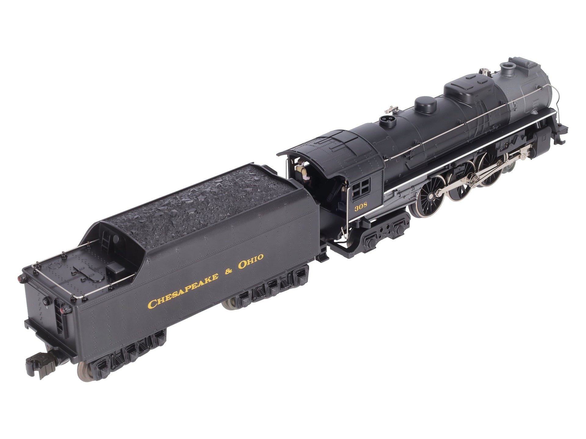 Lionel 6-81302 O C&O LionChief Plus 4-6-4 Hudson Steam Locomotive #308