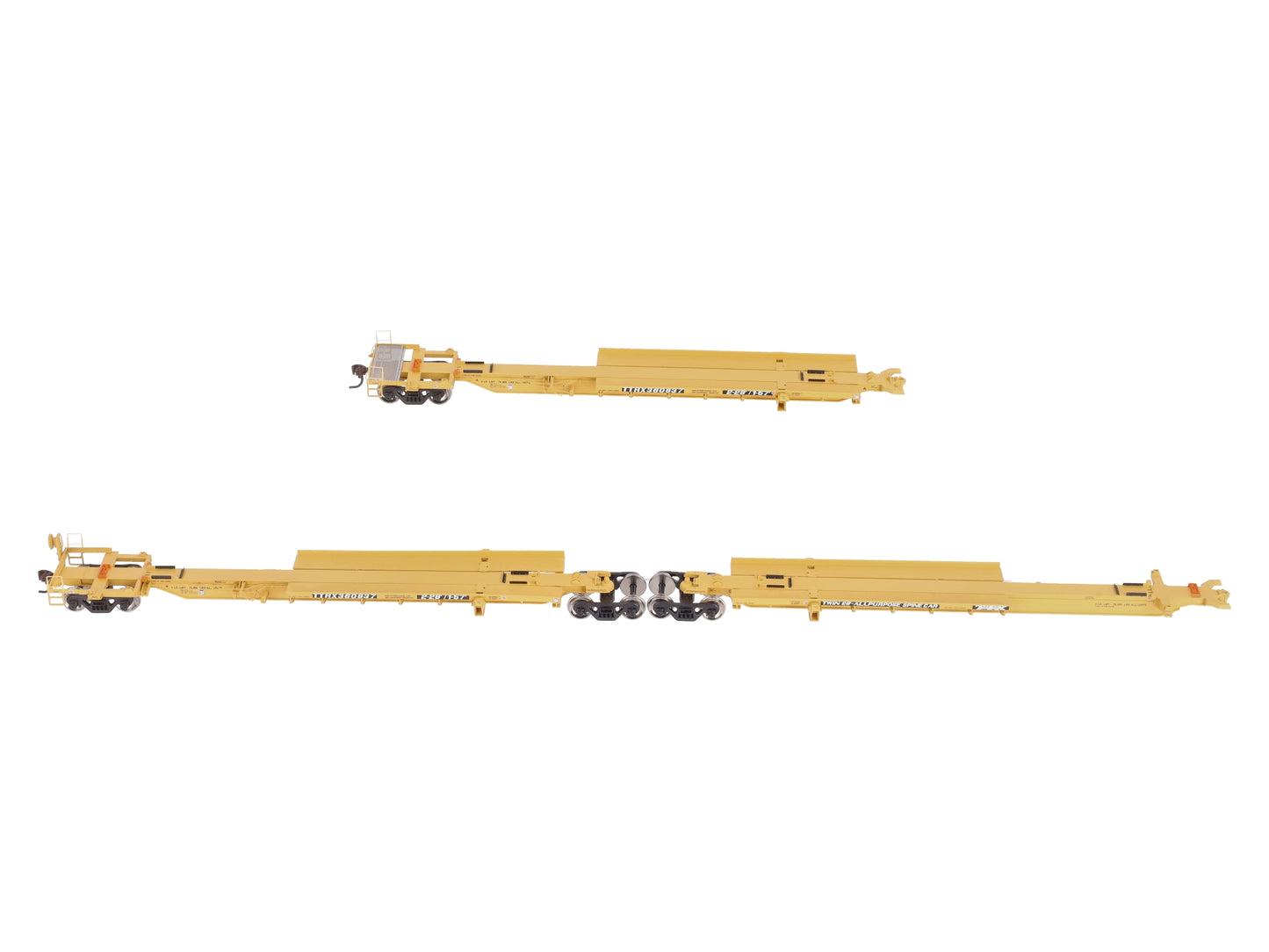Athearn 28908 HO TTX Trinity 57' All Purpose Spine Car # 360837 (Box of 3)