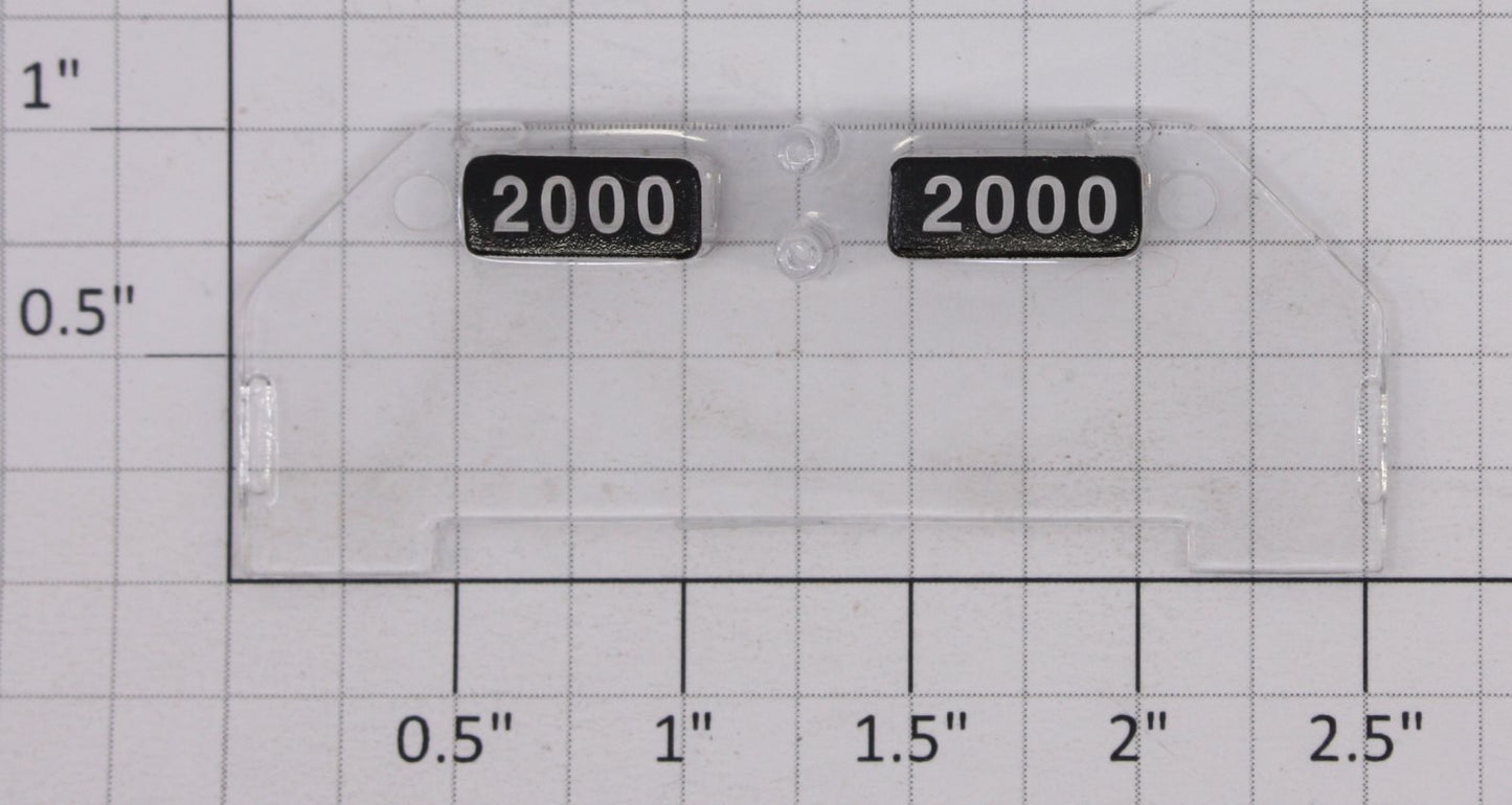 Lionel 52207-67 #2000 SD-40 Number Board and Lens Windshield Insert