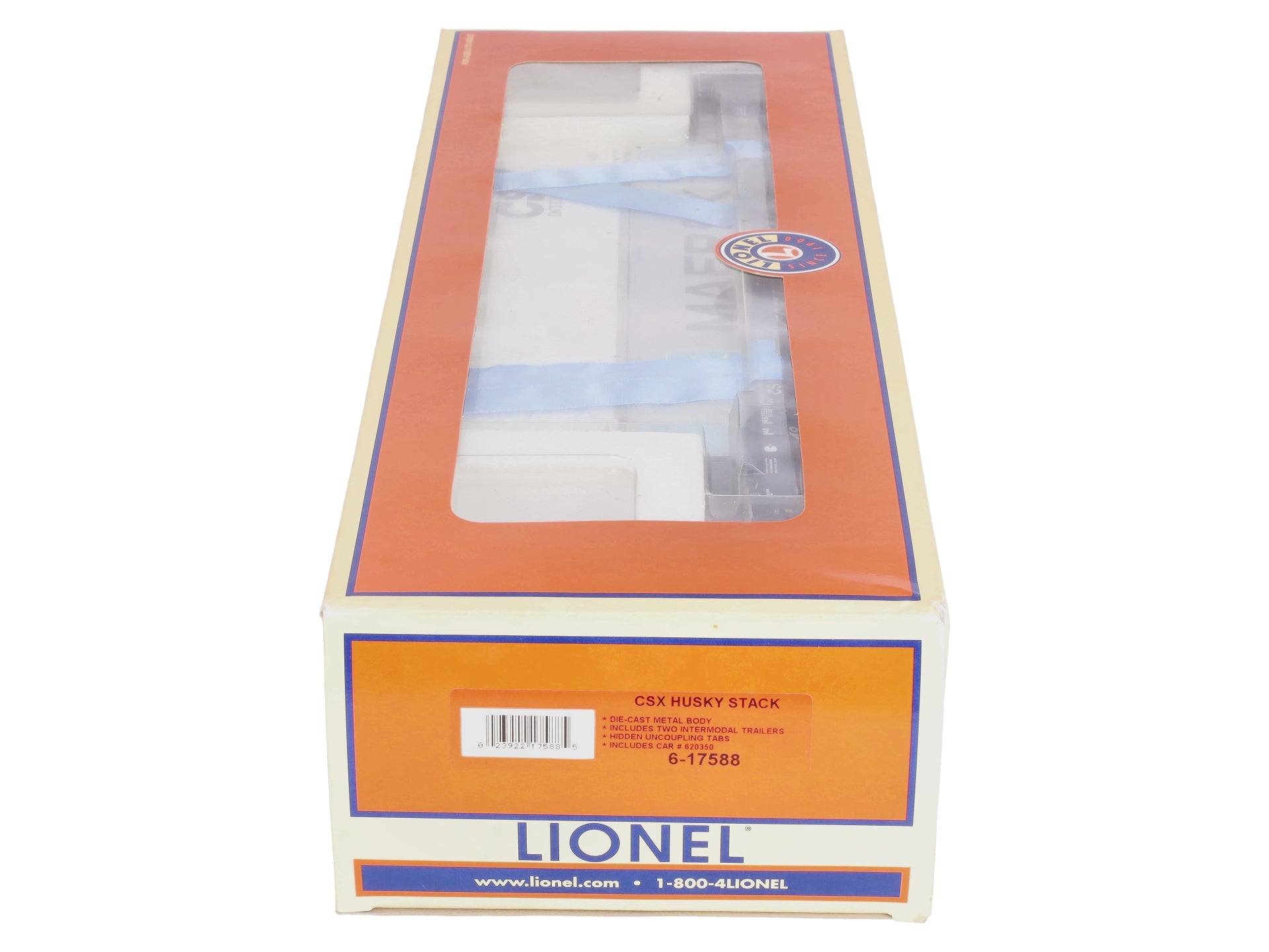 Lionel 6-17588 O CSX Husky Stack Flatcar w/ Container Load #620350 LN/Box