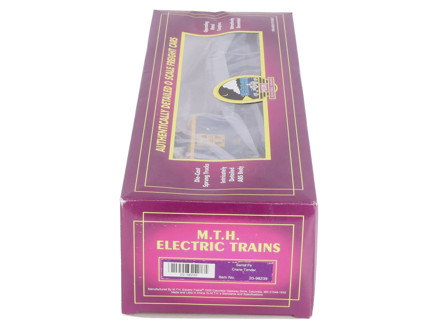 MTH 20-98239 O Gauge AT&SF Crane Tender Car #191493 LN/Box