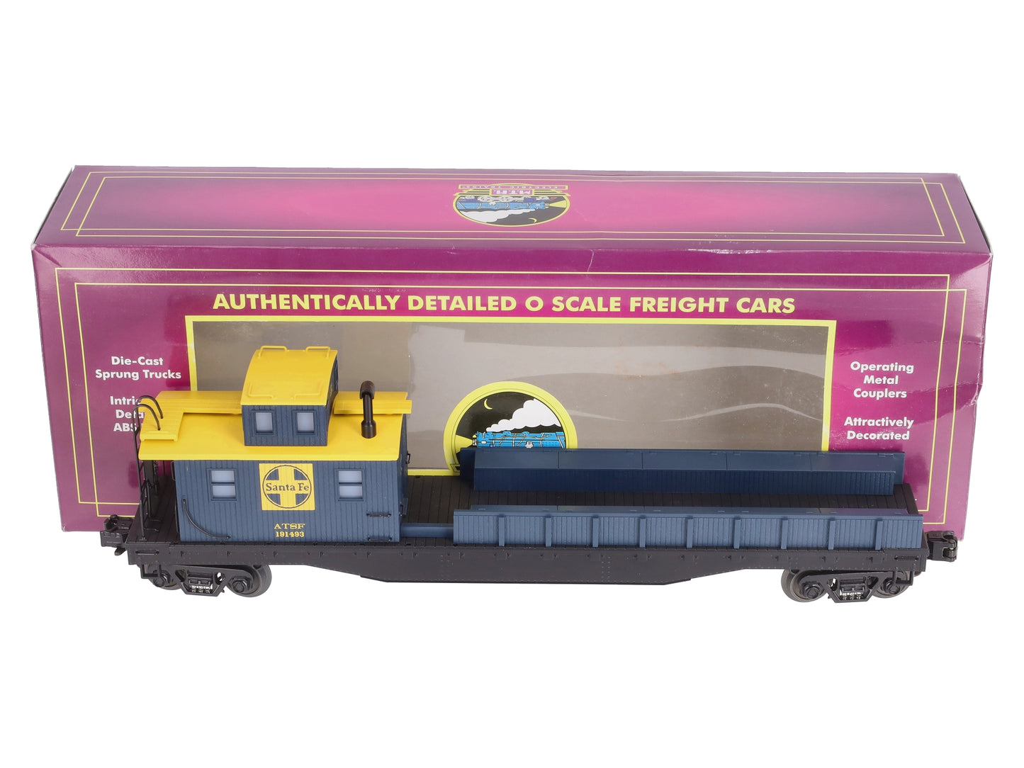 MTH 20-98239 O Gauge AT&SF Crane Tender Car #191493 LN/Box
