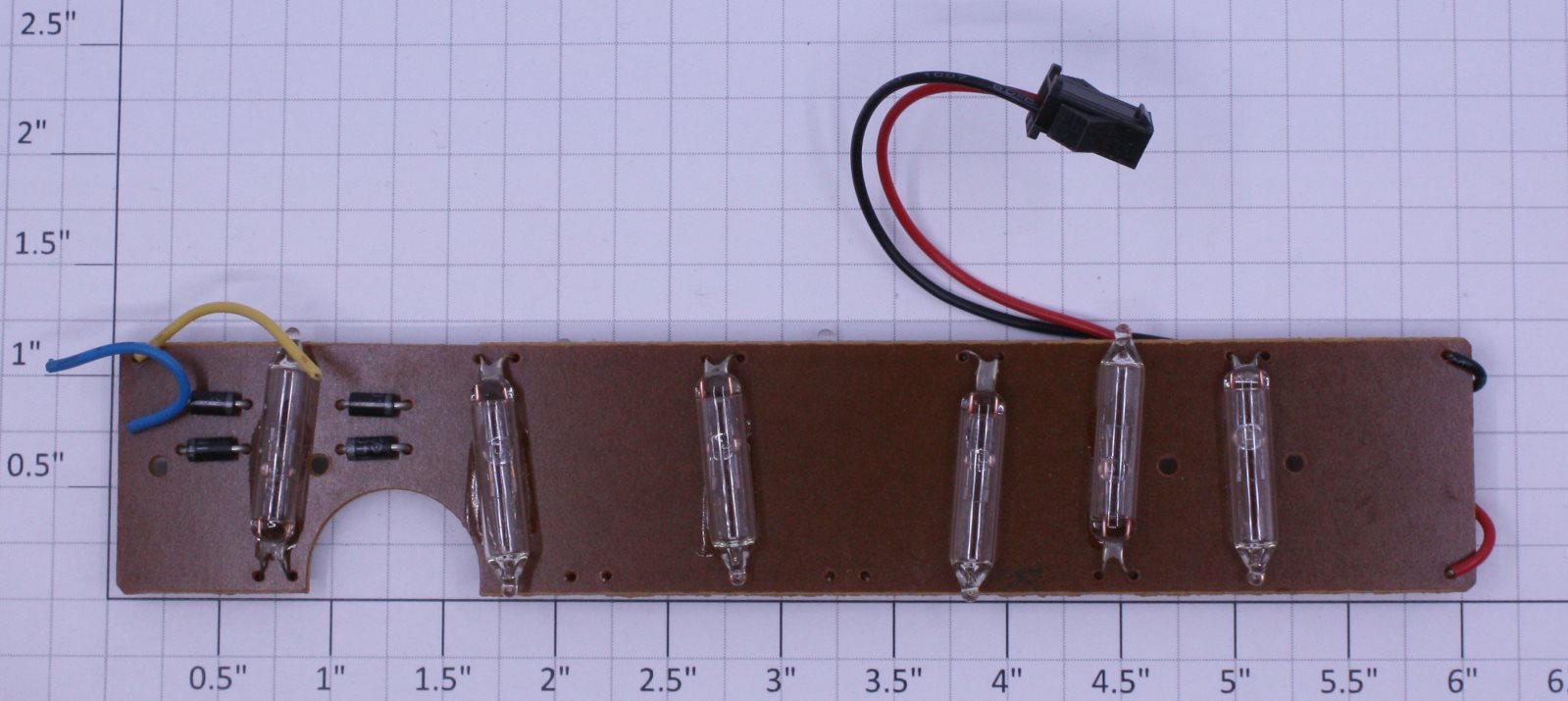 K-Line K612-X005R4 8-Bulb Caboose Streamlighting PCB Circuit Board (MDK-038)