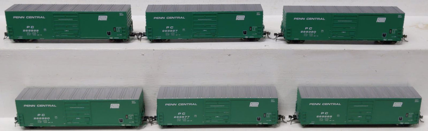 Rapido Trains 139003 HO Penn Central Small Logo Evans X72 Boxcar #2 (Pack of 6)
