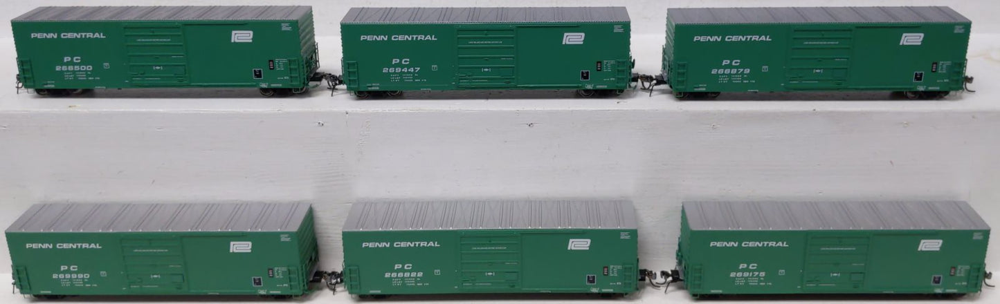 Rapido Trains 139002 HO Penn Central Small Logo Evans X72 Boxcar #1 (Pack of 6)