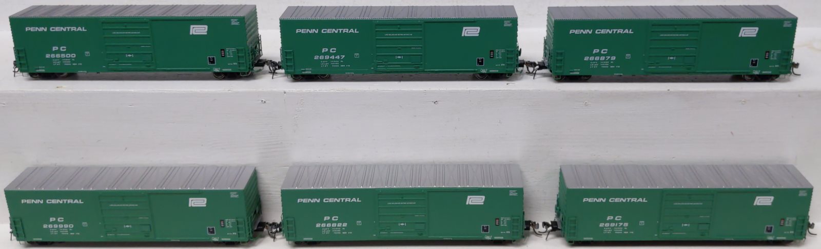 Rapido Trains 139002 HO Penn Central Small Logo Evans X72 Boxcar #1 (Pack of 6)