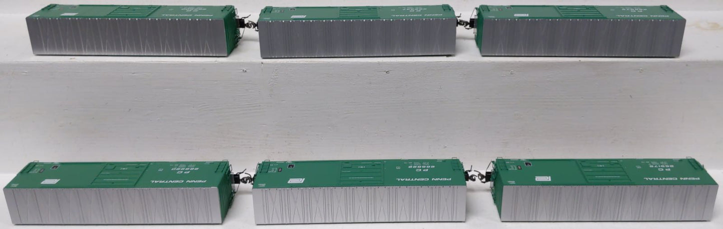 Rapido Trains 139002 HO Penn Central Small Logo Evans X72 Boxcar #1 (Pack of 6)