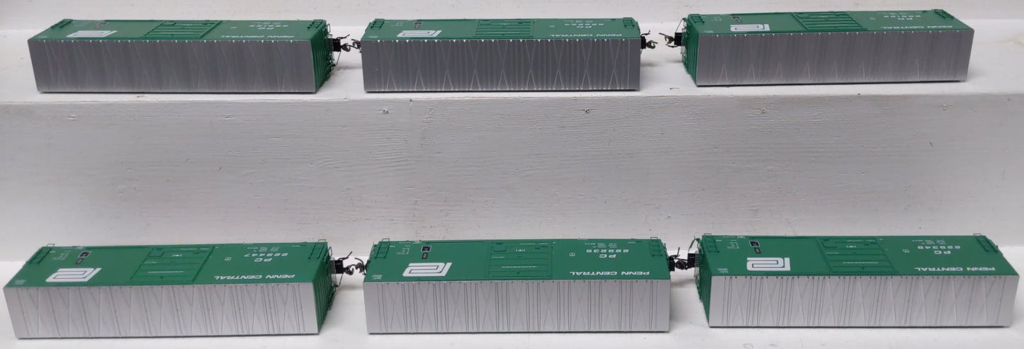 Rapido Trains 139001 HO Penn Central Large Logo Evans X72A Boxcar (Pack of 6)