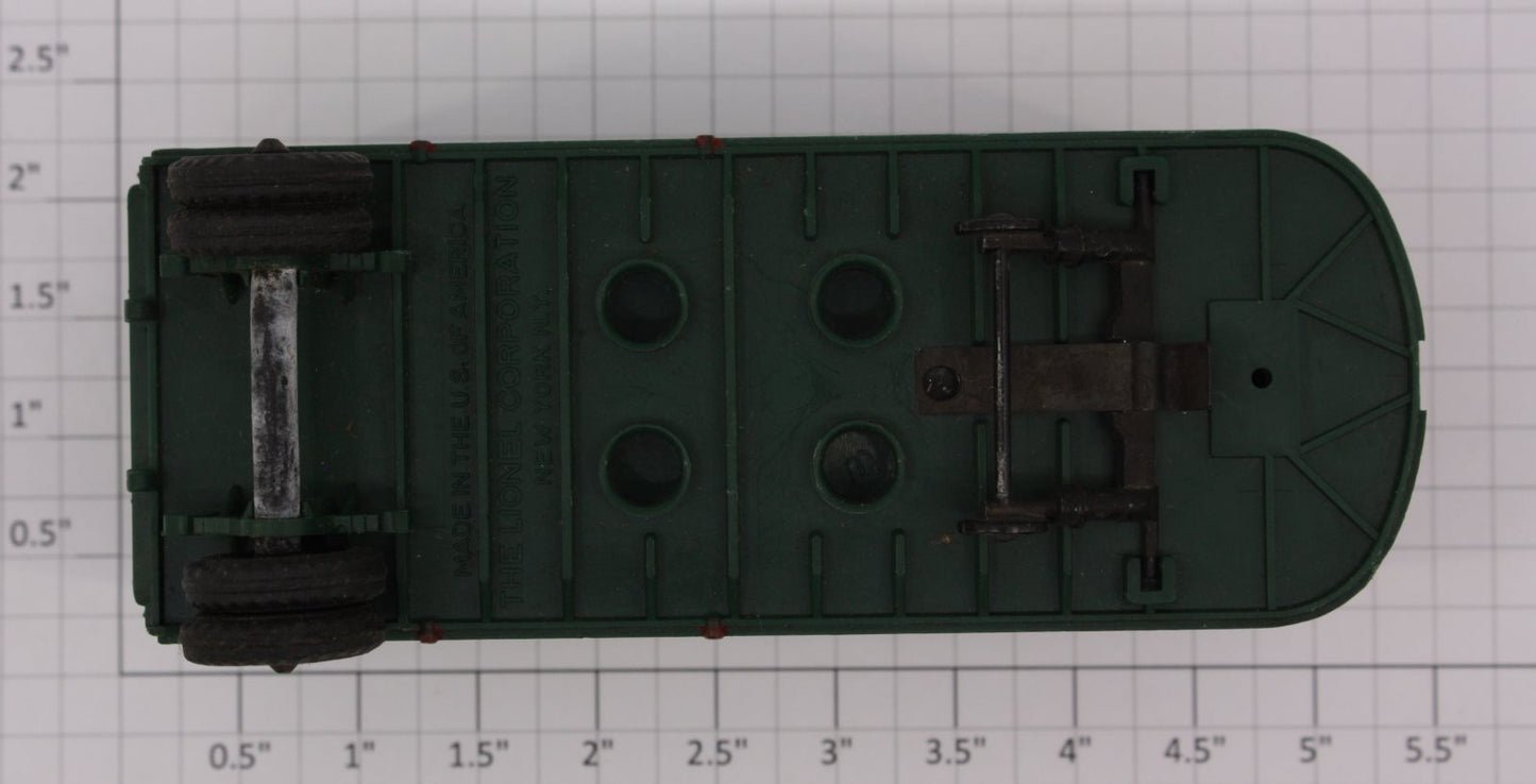 Lionel 3460-1 O Gauge Green "Lionel Trains" Trailer Van with "Fruehauf" Decals