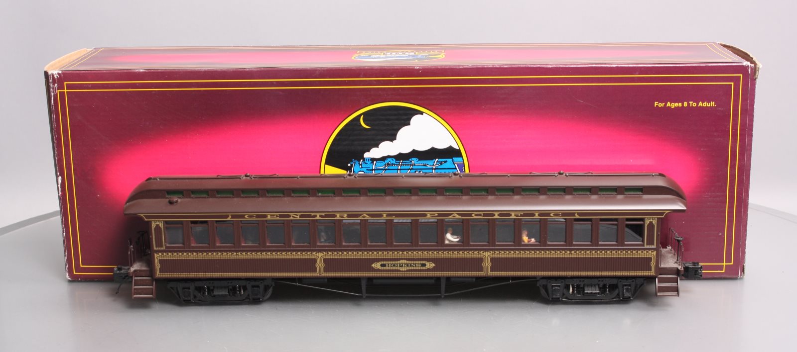 MTH 20-62012 O Central Pacific 64’ Woodsided Coach Car