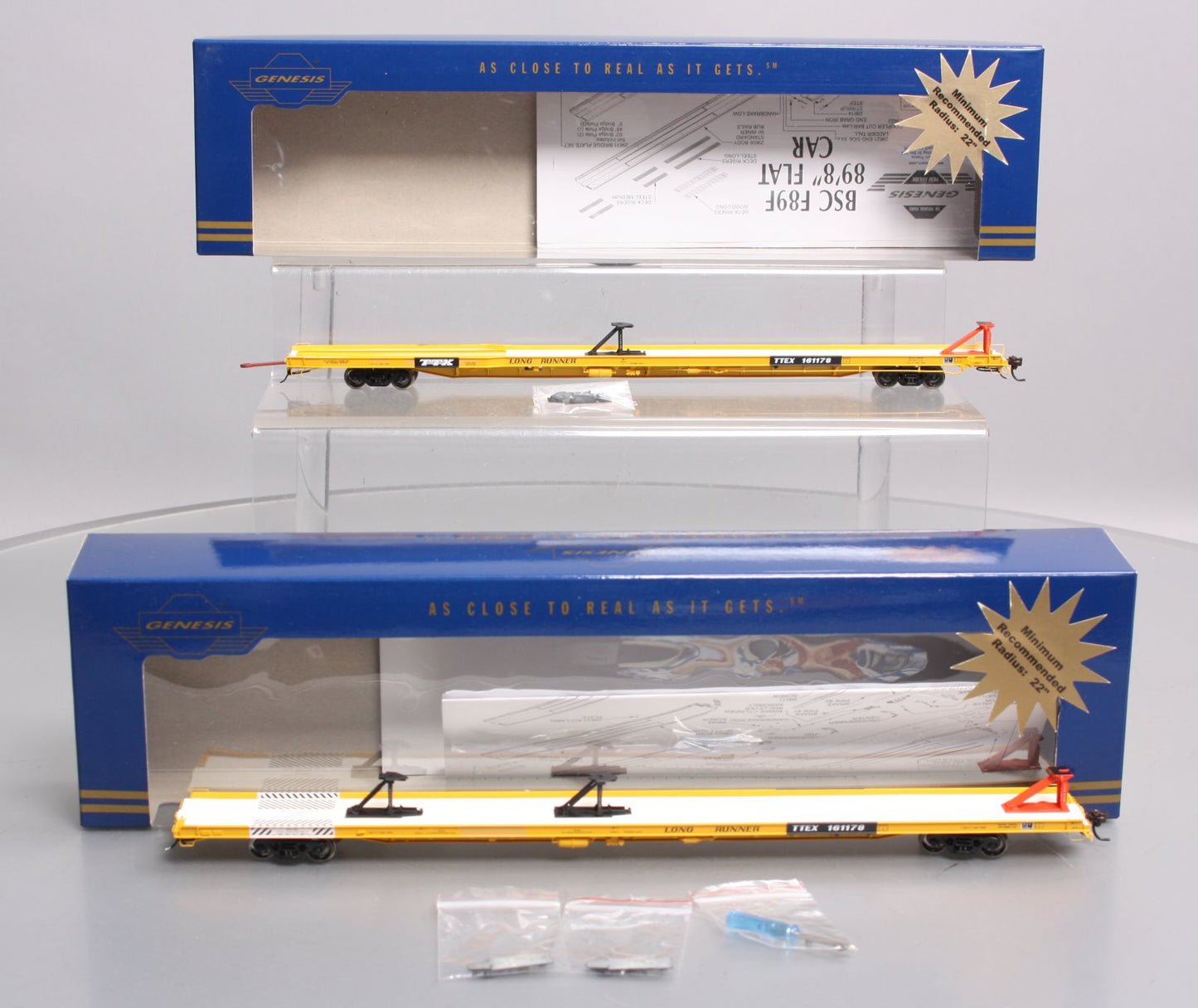 Athearn G29552 HO Scale TTX F89F 89' Flat Car Set of 2