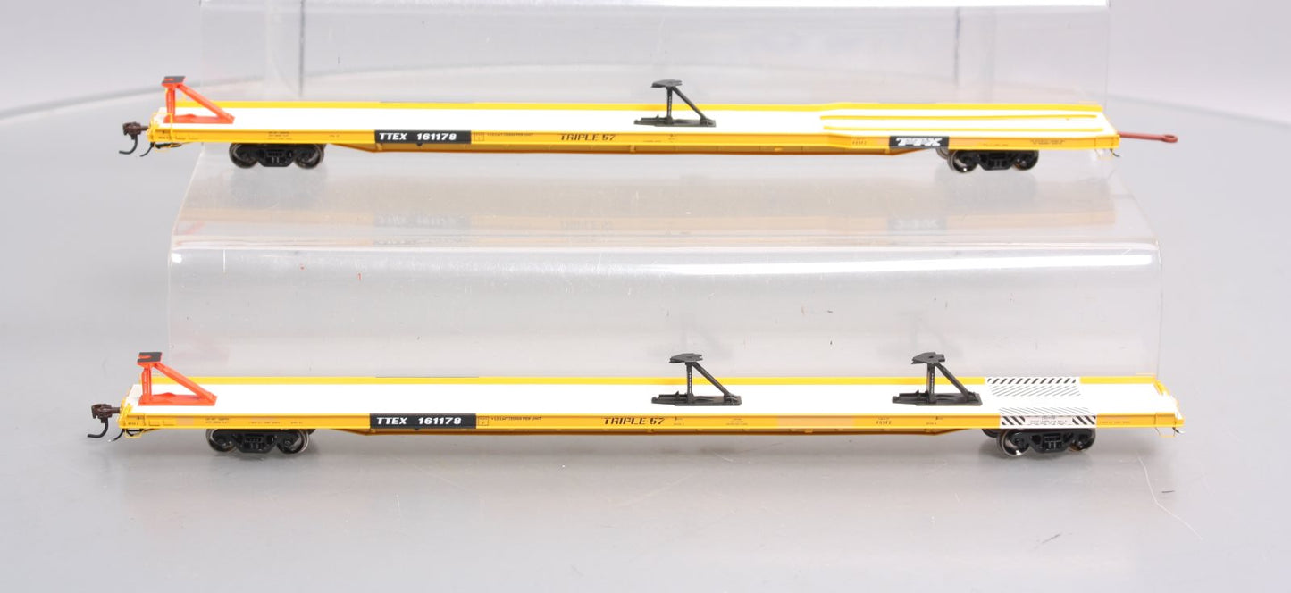 Athearn G29552 HO Scale TTX F89F 89' Flat Car Set of 2