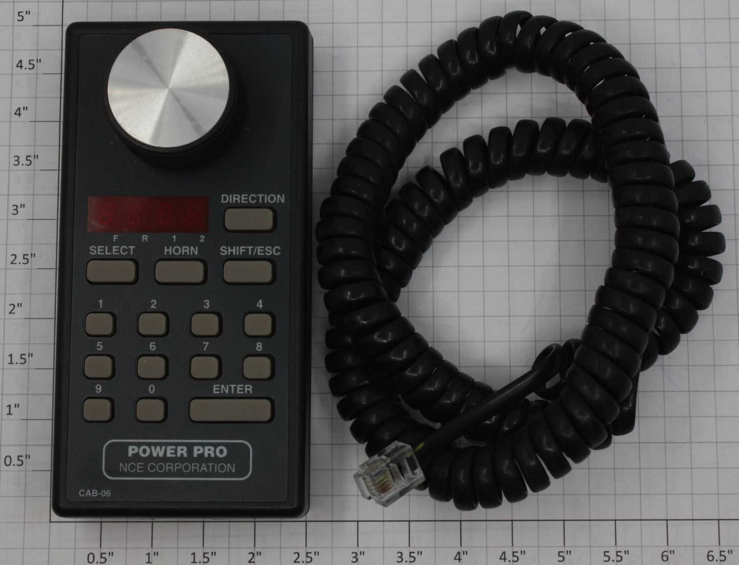 NCE Corporation 039 Cab-06 Power Pro Engineer Cab w/LED Display & Spiral Cable