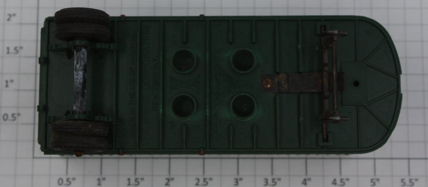 Lionel 3460-3 O Gauge Green "Lionel Trains" Truck Trailer without Roof