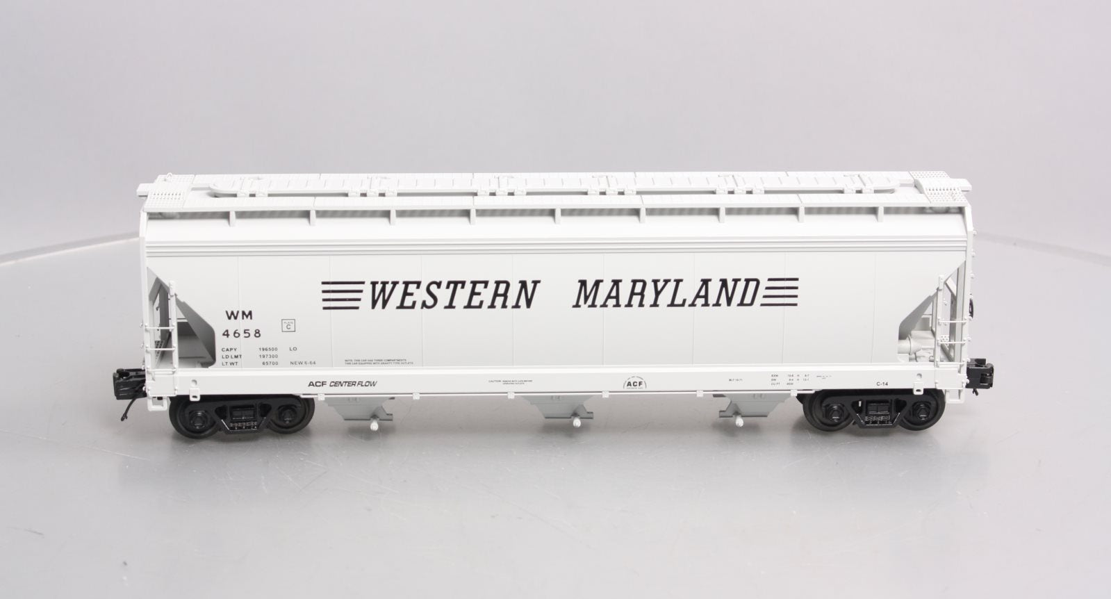 MTH 20-97656 Western Maryland 3-Bay Centerflow Hopper