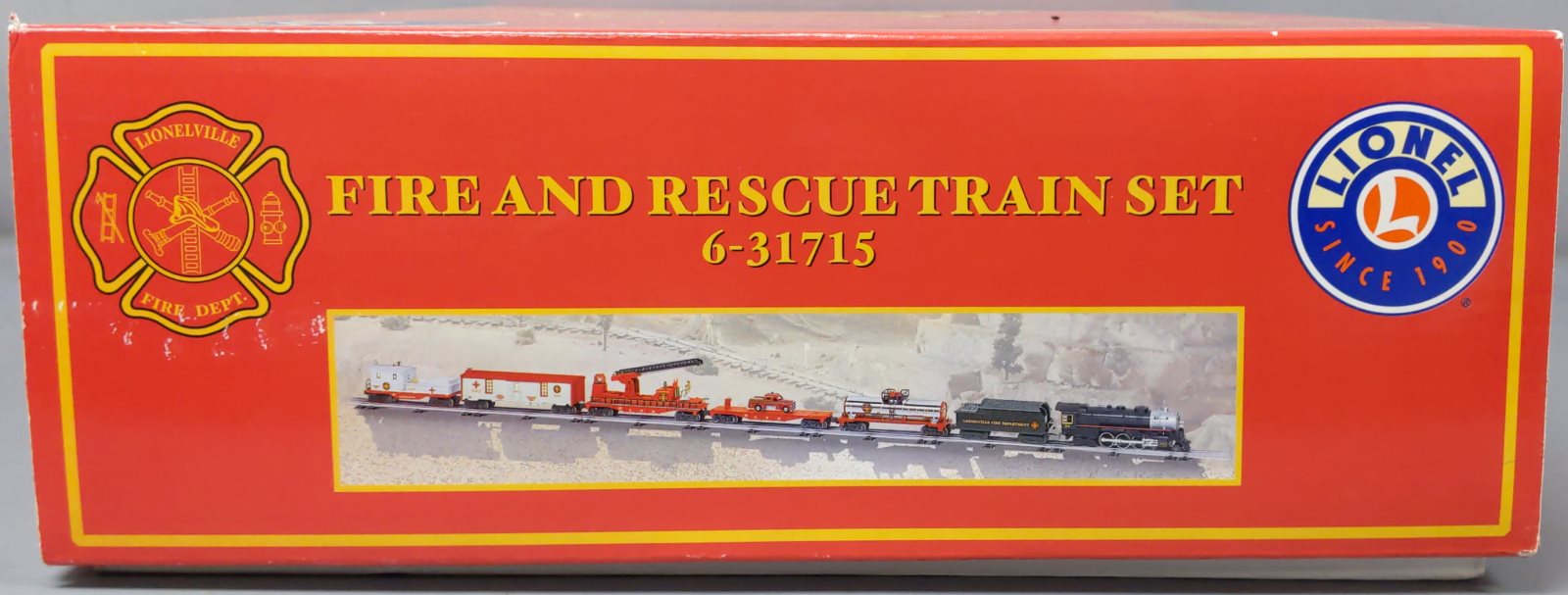 Lionel 6-31715 O Gauge Fire Rescue Steam Train Set LN/Box