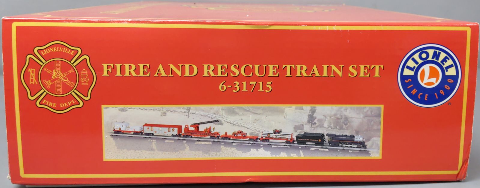 Lionel 6-31715 O Gauge Fire Rescue Steam Train Set LN/Box