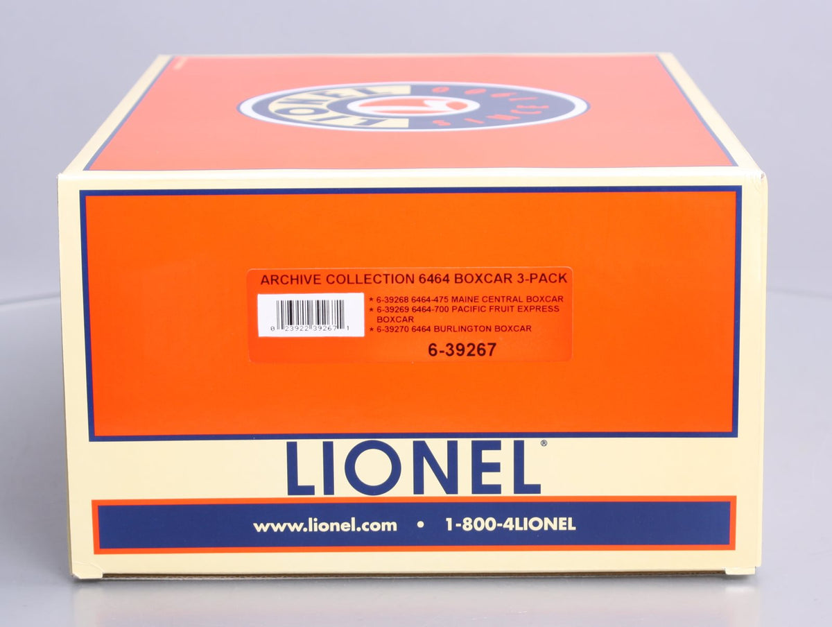 Lionel 6-39267 O Gauge Archive Collection Box Cars #3 (Set of 3) NIB